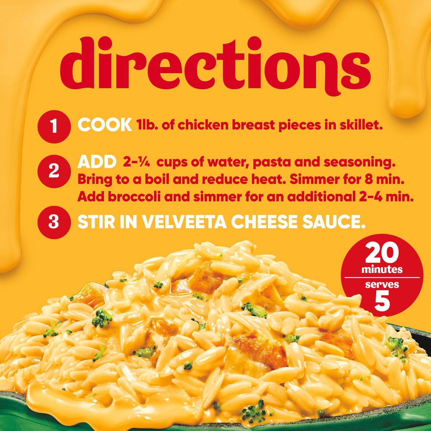 Velveeta Cheesy Skillets Chicken & Broccoli, 13.6 Oz