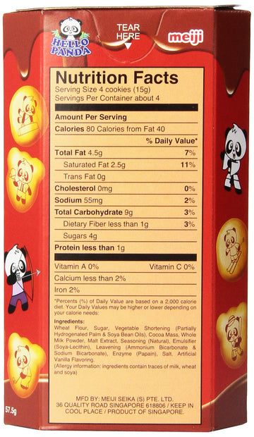Meiji Hello Panda Biscuits with Chocolate Cream, 2-Ounce Boxes (Pack of 20)