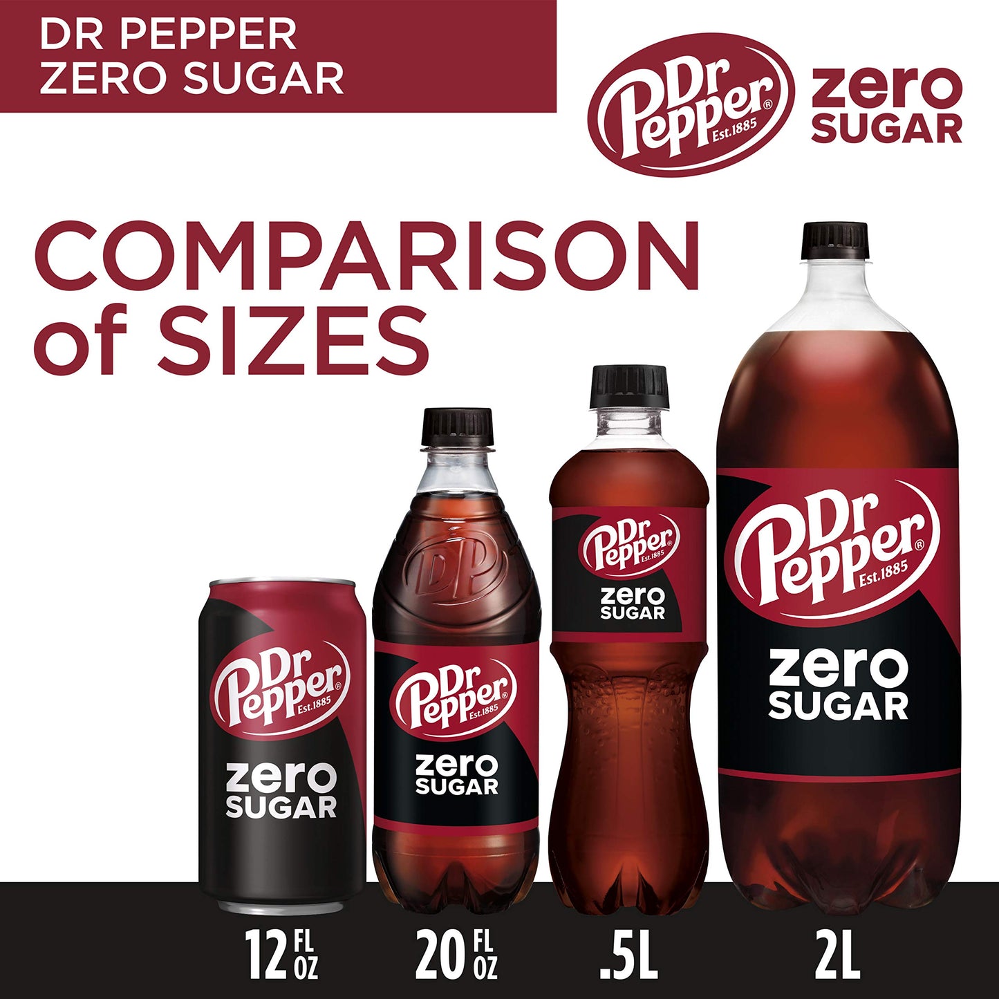 Dr Pepper Zero Sugar - 12 Oz, 12 Pk