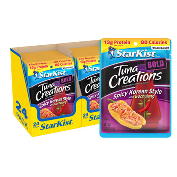 StarKist Tuna Creations BOLD Spicy Korean Style with Gochujang, 2.6 Oz, Pack of 24
