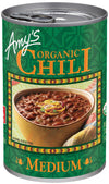 Amys Organic Chili Vegan Medium Light in Sodium 14.7 Oz Brown