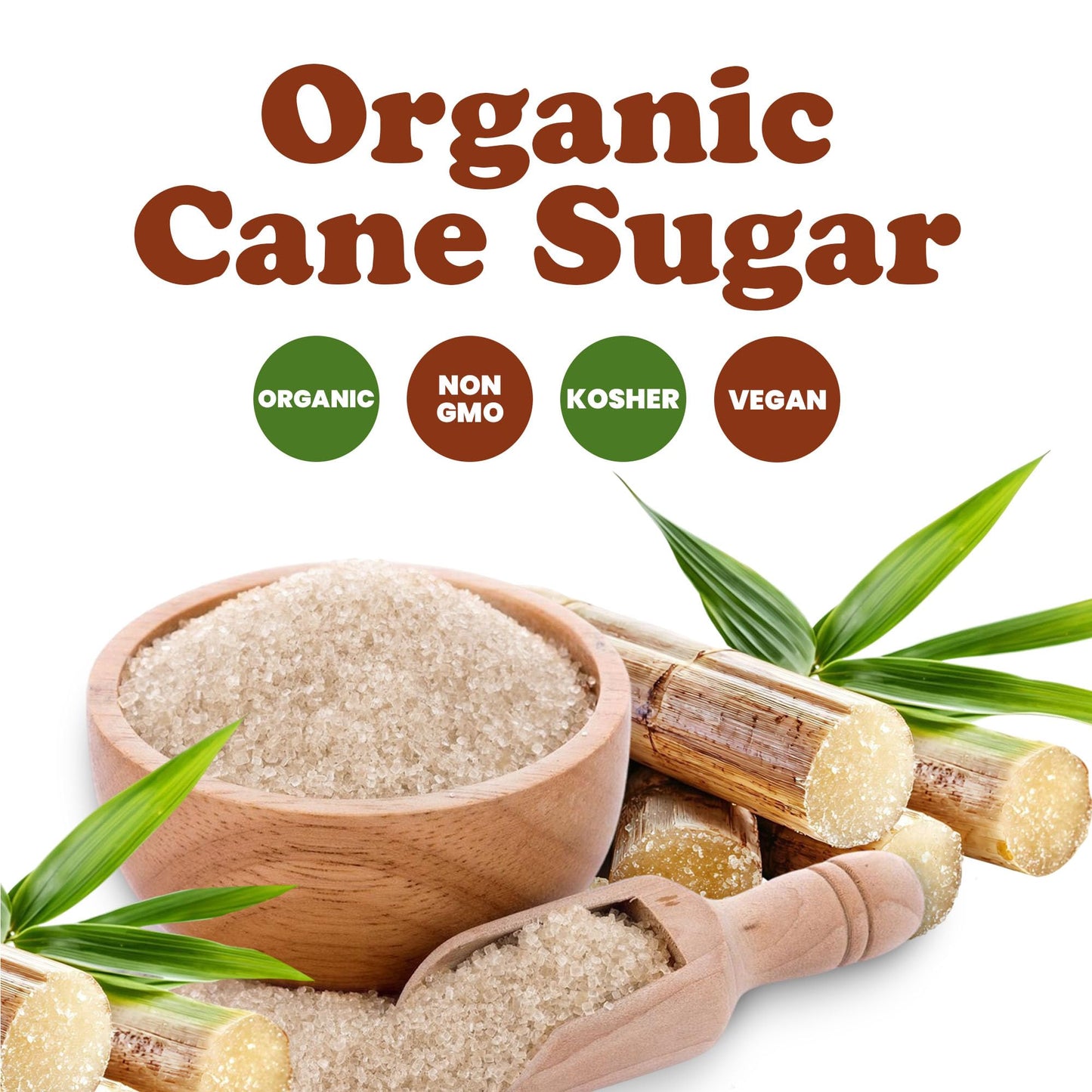 Food to Live Organic Cane Sugar, 6 Pounds - Pure Sweetness from Nature, Unrefined, Perfect for Baking, Cooking and Sweetening, N