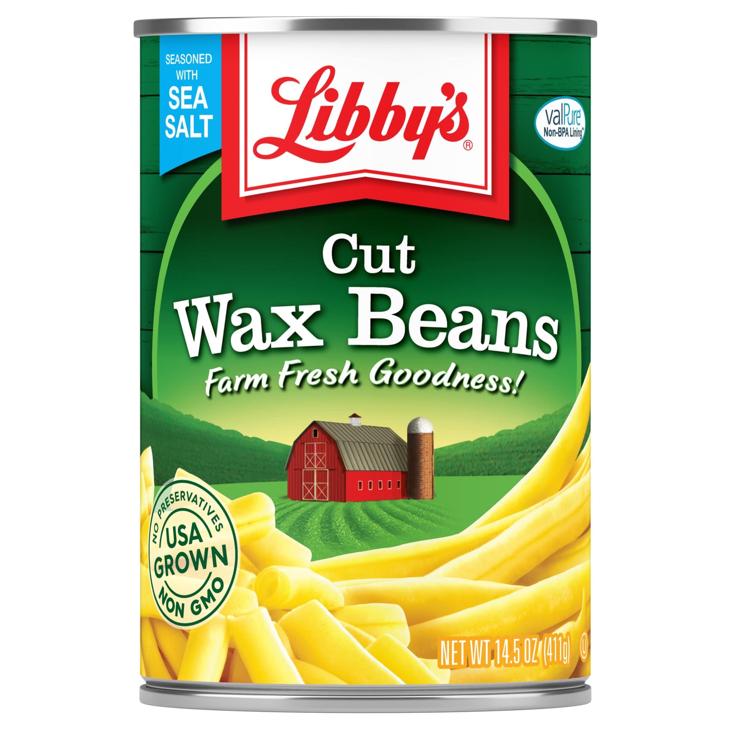 Libby'S Cut Wax Beans | Delicious, Mild & Subtly Sweet | Crisp-Tender Bite | Pale Yellow Beans | Grown & Made In Usa | 14.5 Oz (
