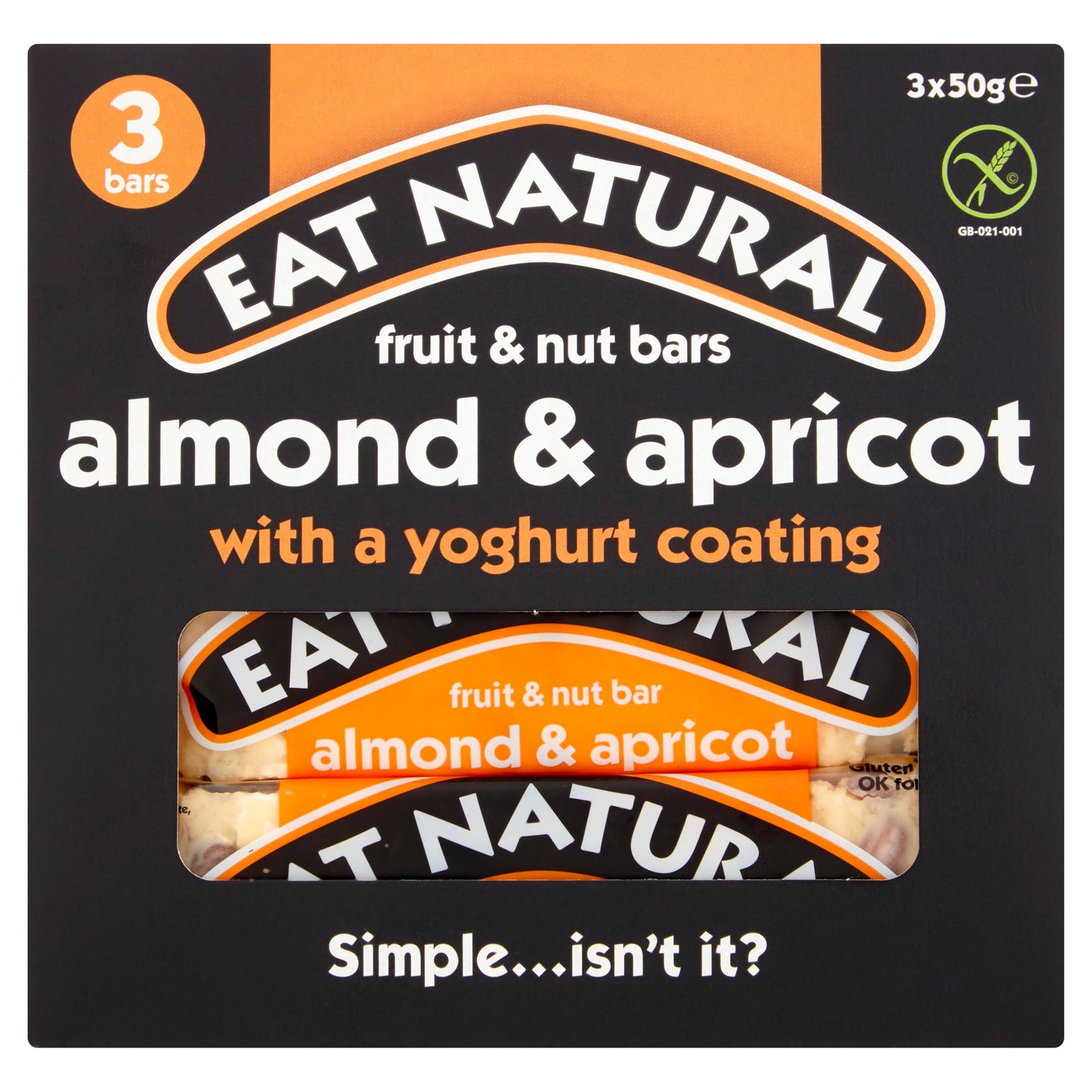 Eat Natural Fruit And Nut Bar With Almond Apricot And Yoghurt Coating, 150 G