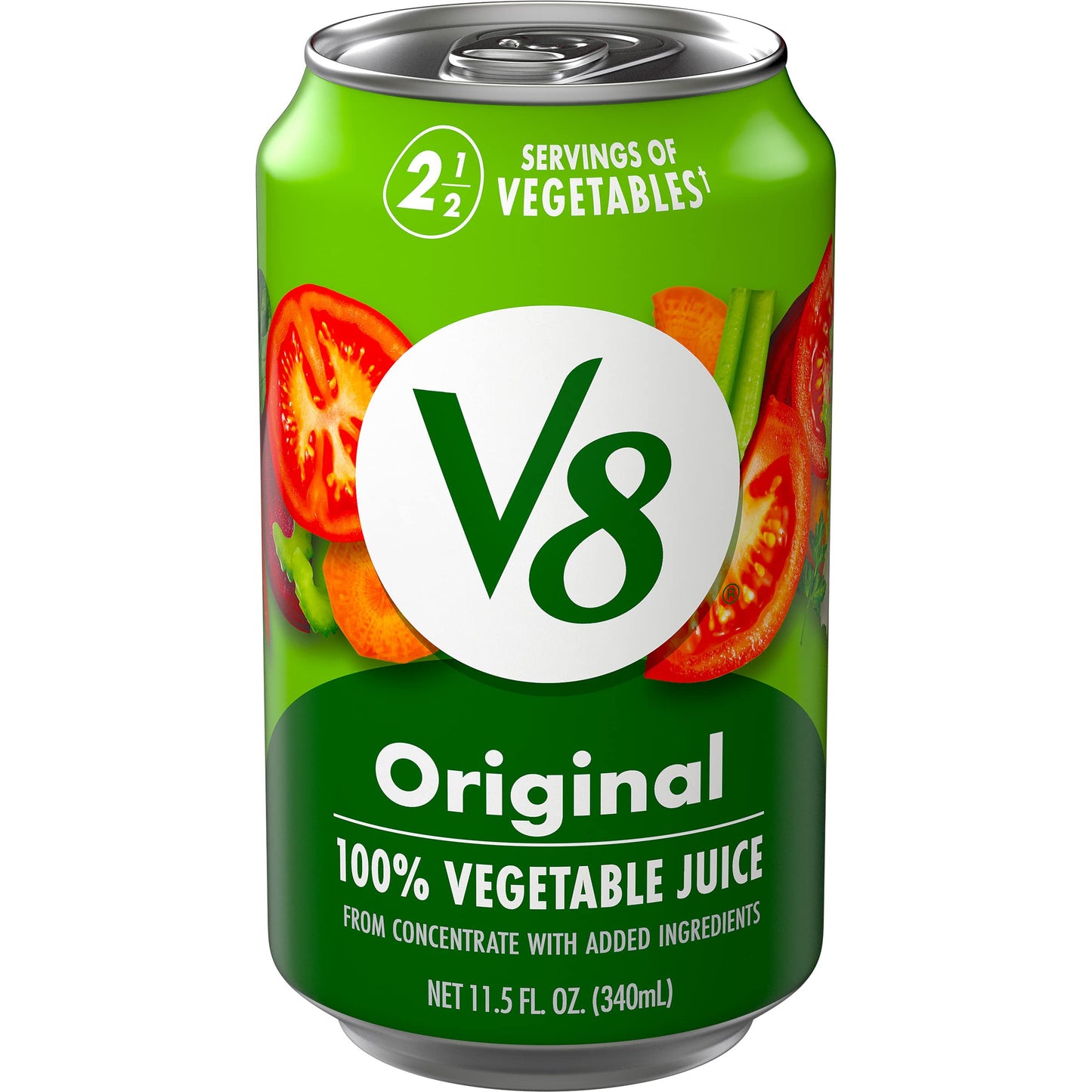 V8 Original 100% Vegetable Juice, Vegetable Blend with Tomato Juice, 11.5 FL OZ Can