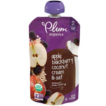 Plum Organics Plum Stage2 Blends Baby Food Apple Blackberry Coconut - Case Of 6 - 35 Oz(D0102H5Ndwx)
