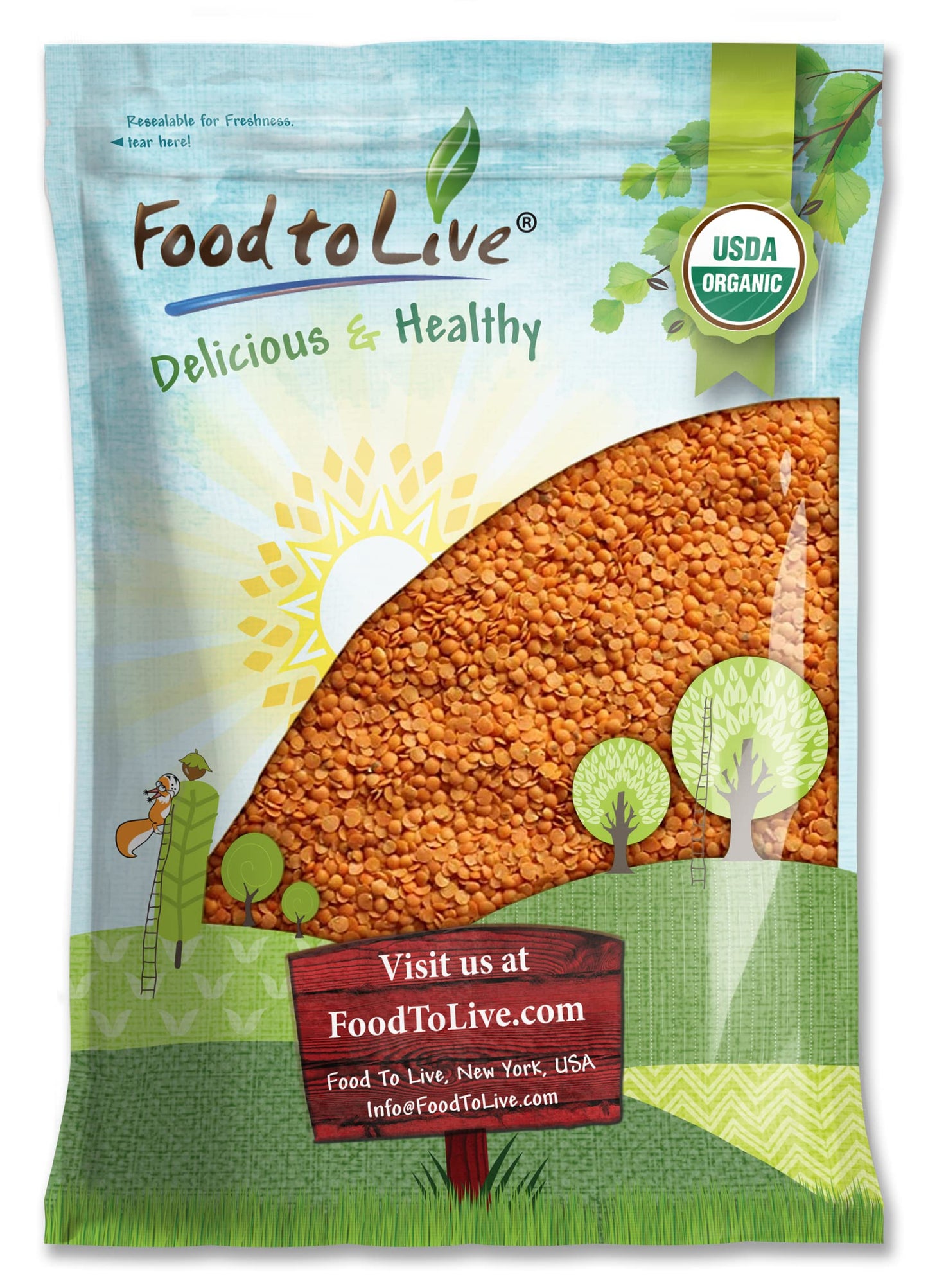 Organic Red Split Lentils, 15 Pounds - Non-Gmo, Masoor Dal, Dried, Vegan, Kosher, Bulk. No Soaking Required. Good Source Of Dietary Fiber, Vitamin B, Protein. Perfect For Soups, Dahl, Spicy Curries.