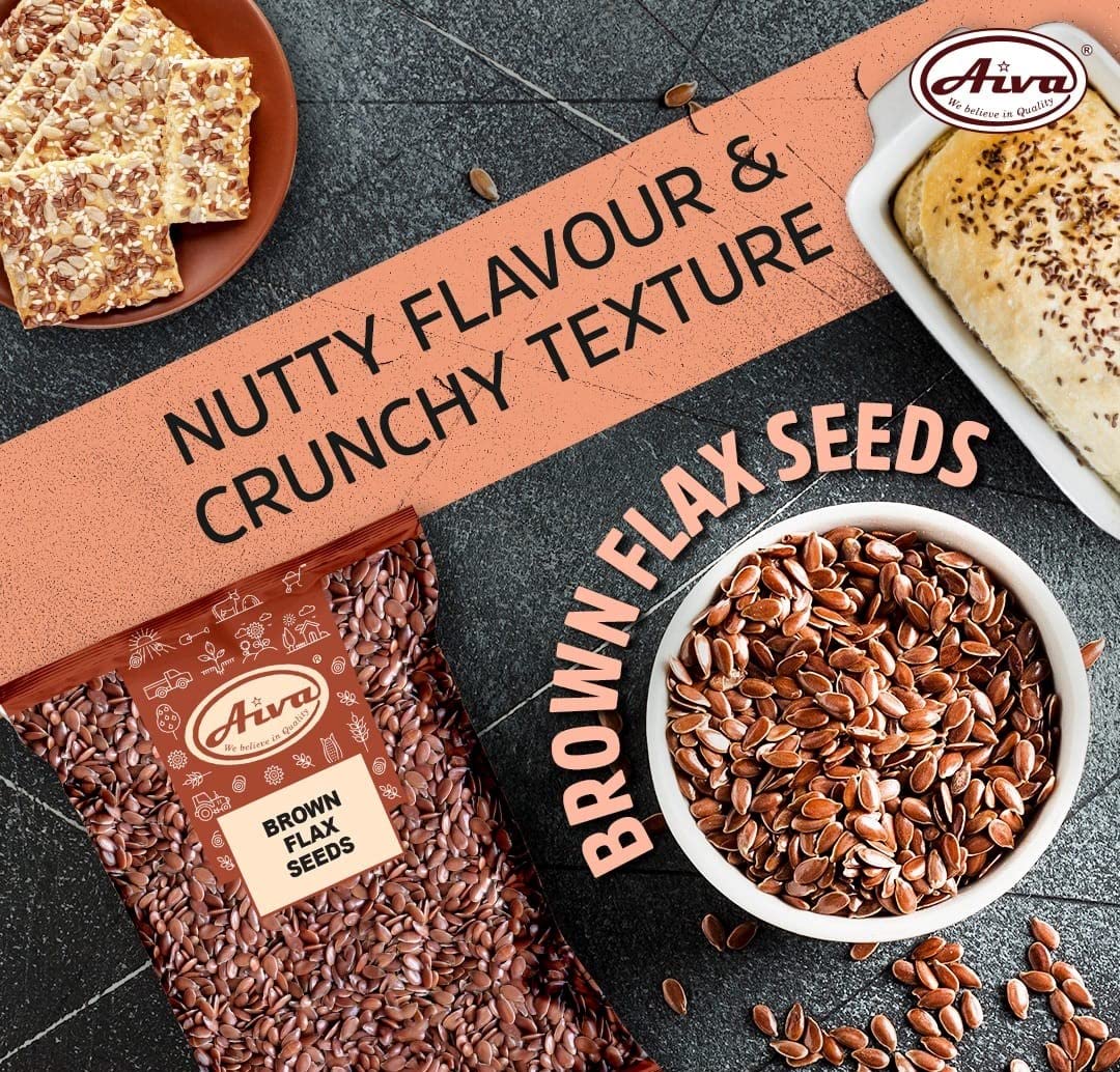 Aiva Flax Seeds 10 Lb – Whole Raw Flaxseed For Baking, Smoothies, And Snacks, Bulk Packaging