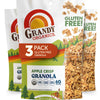Grandy Organics Apple Crisp Granola, Certified Organic, Gluten Free, Non-Gmo, Kosher, Plant Based Protein Granola, 12Oz Each, Pack Of 3