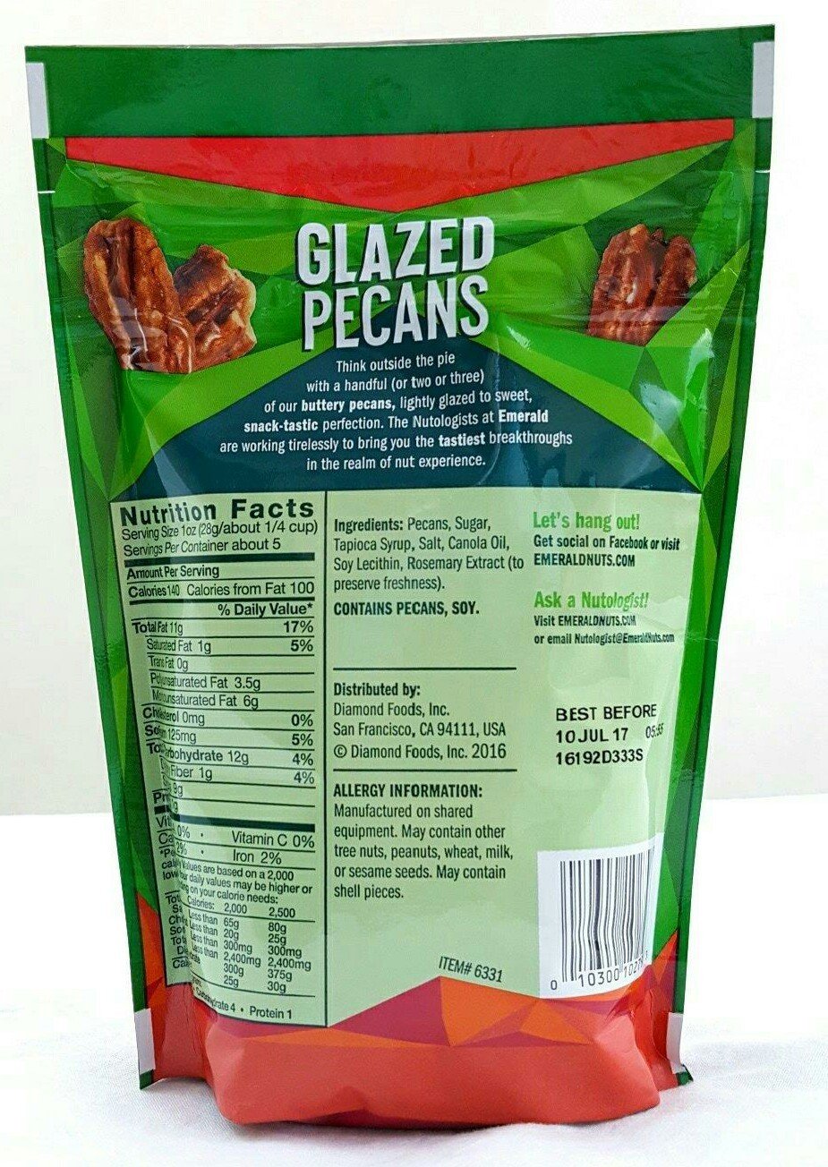 Emerald Glazed Pecans, Non-GMO Verified, 5 oz Pack of 4