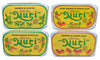 Nuri Portuguese Sardines Variety Pack | 4 Pack Bundle | One Of Each | Pure Olive Oil, Spiced Pure Olive Oil, Tomato And Olive Oi