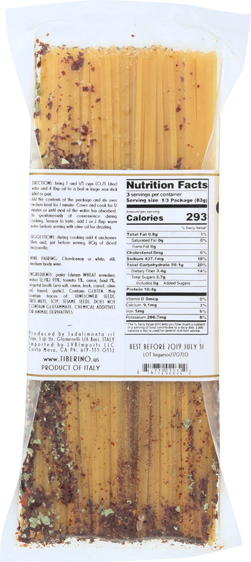 Tiberino Linguine Sorrento Tomato & Basil, 8.8 Oz