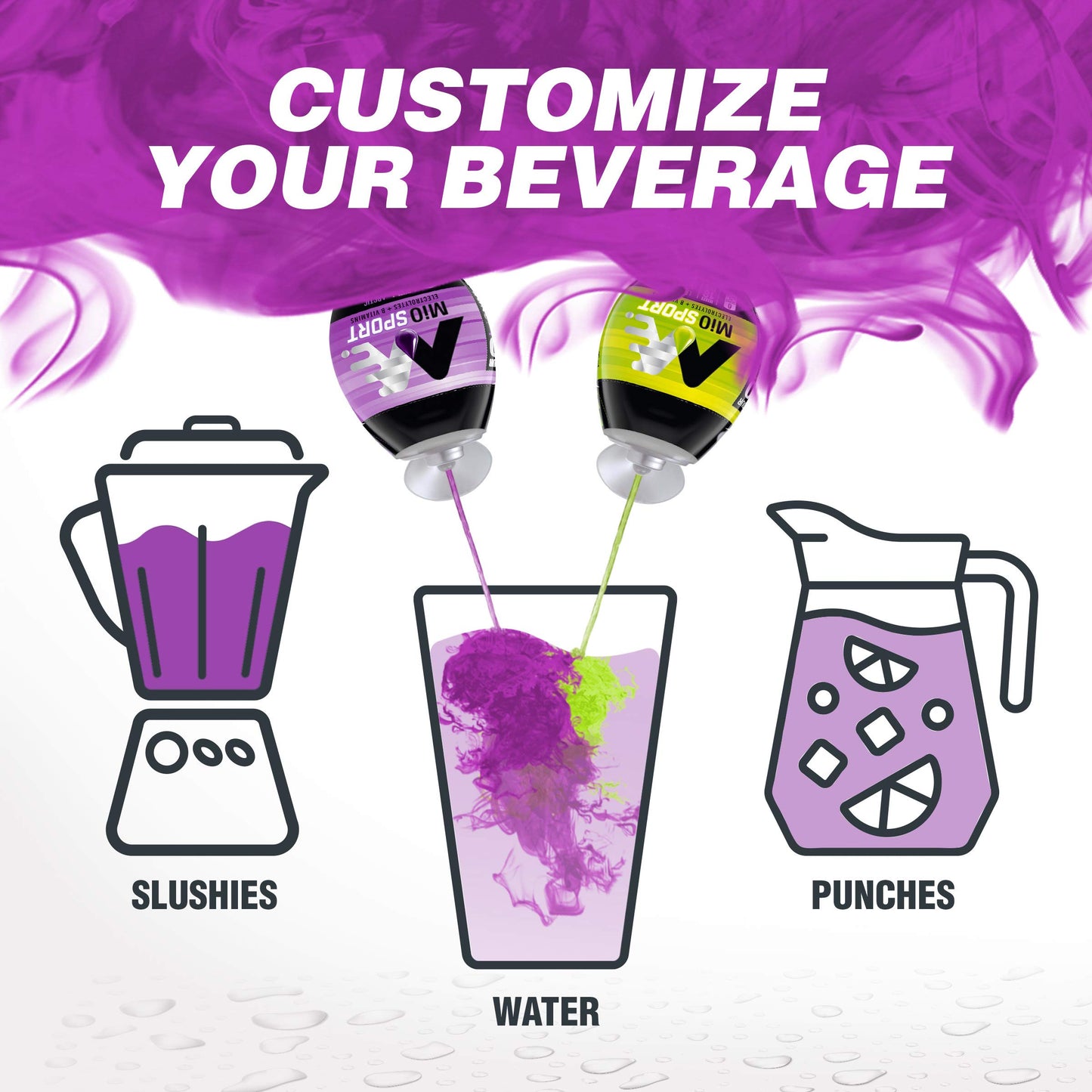 Mio Sport Electrolytes Arctic Grape Naturally Flavored Liquid Water Enhancer 12 Count 1.62 Fl Oz