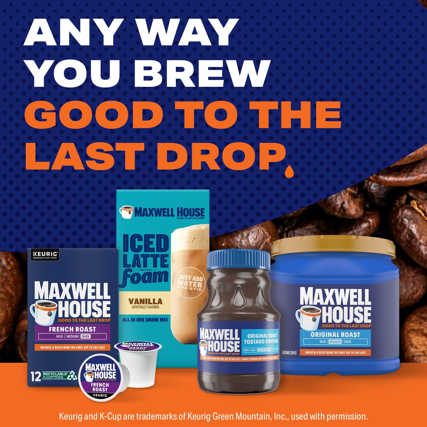 Maxwell House The Original Roast Instant Coffee (8 oz Jar)