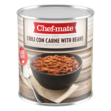 Chef-Mate Beef Chili, Canned Beans With Meat, 6 Lb 11 Oz (#10 Can Bulk)