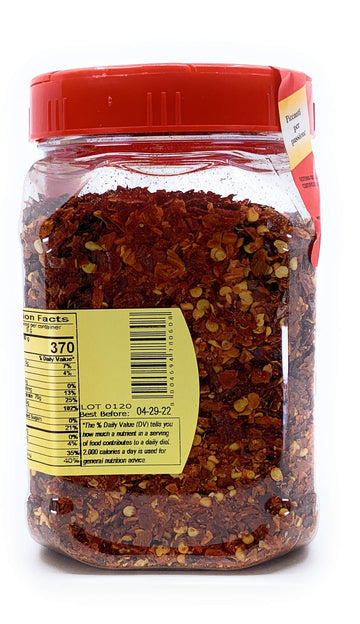 Calabrian Crushed Chili Dry Pepper Flakes, Large Shaker, Product of Italy, 250 g (8.81 oz) All Natural, Non-GMO, Product of Ital