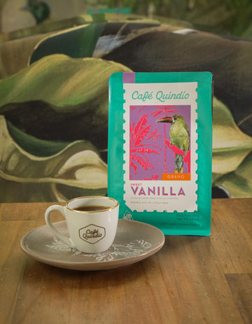 Cafe Quindio Specialty Harvest - Medium Roast 100% Colombian Excelso Whole Bean Arabica Coffee With Natural Sweet Vanilla Tastin