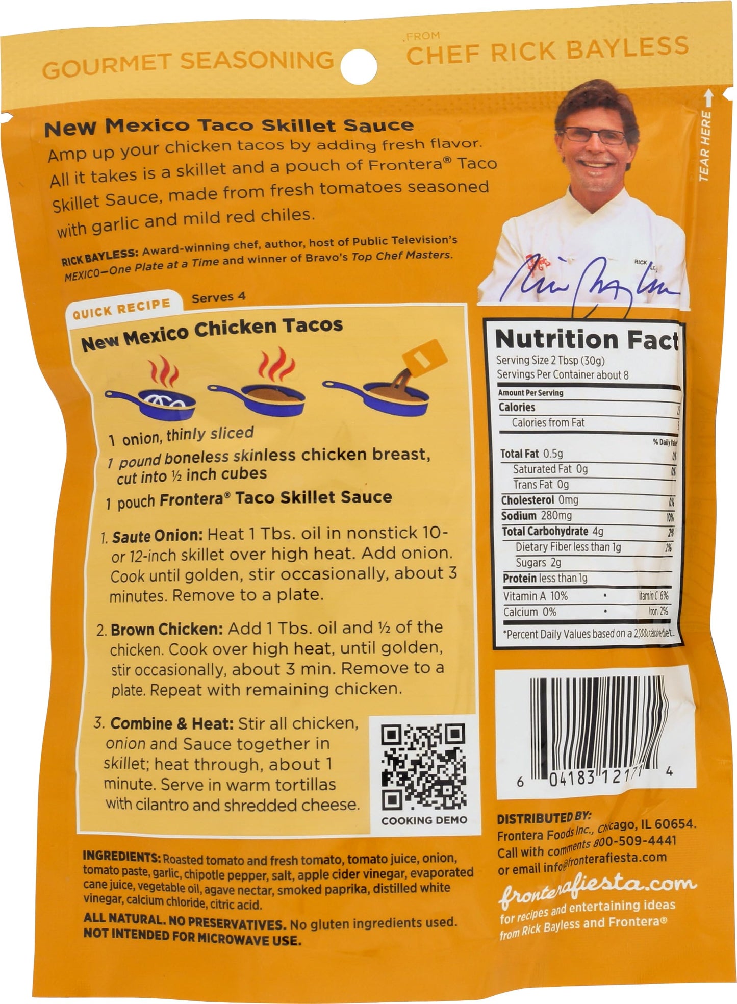 Frontera, Sauce Skillet Taco Chicken, 8 Ounce