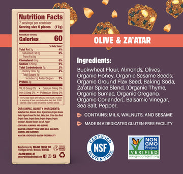Maine Crisp Olive & Zaatar Snack ers, Gluten Free, 4 Ounce (Pack of 4)