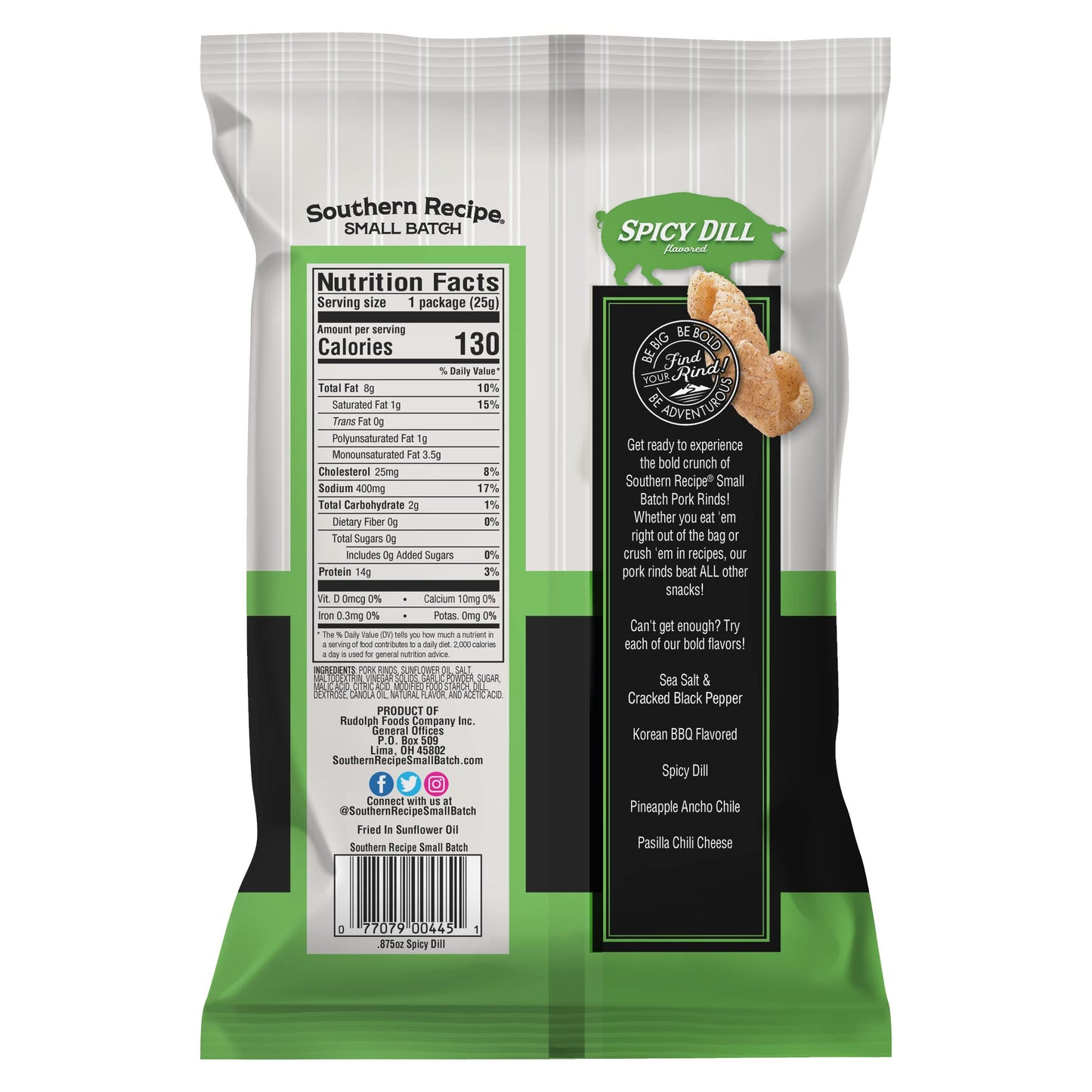 Pork Rinds Variety Pack | Salt & Pepper, Korean Bbq, & Spicy Dill | Southern Recipe Small Batch Chicharrones | Keto Friendly & L