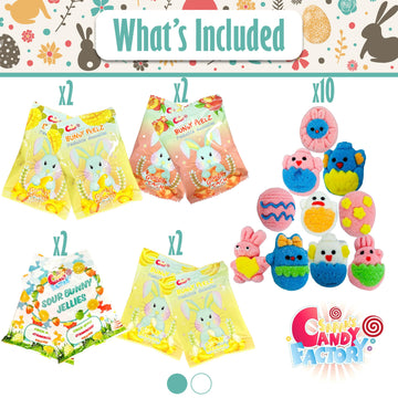 Easter Pink Oval Willow Basket (70 Ct) Filled With Treats, Snacks, Candy, Peelable Gummies, Marshmallow Gummies, Bunny And More,