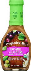 Organicville Balsamic with Olive Oil Vinaigrette & Marinade - Balsamic Vinaigrette Salad Dressing, Gluten Free, Organic, 0g Adde