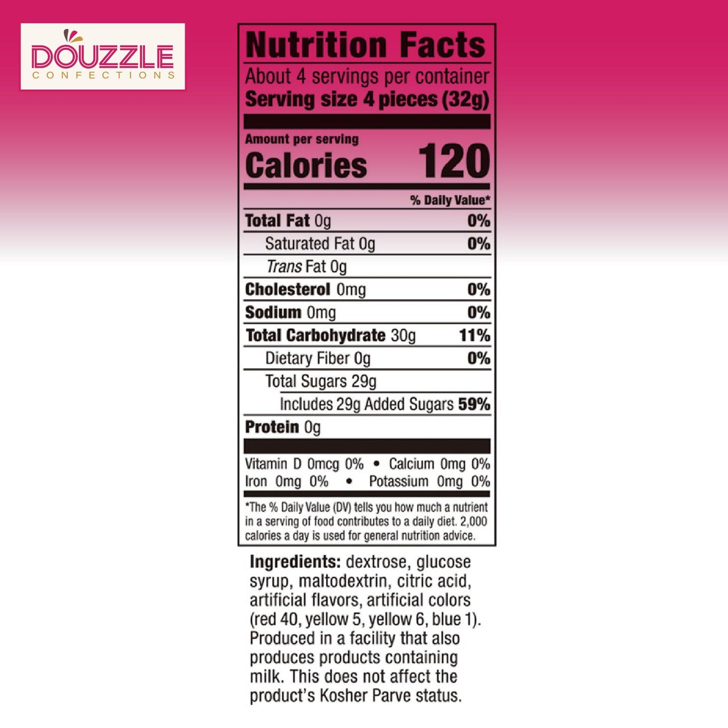 DOUzzle Back To School Fruit Shaped Sour Fizzy Candy Powder, Retro 80s 90s Novelty Candies (16 Count - 1 Pack) Individually Wrap