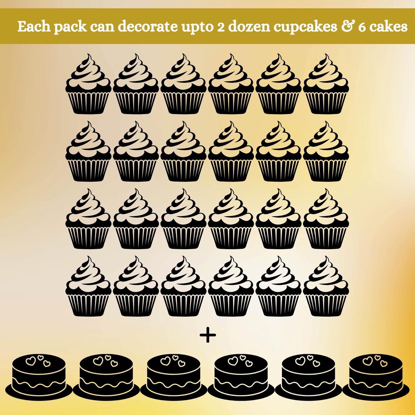 Confect Gold Sprinkles | Sprinkles for Cakes & Cupcakes Decoration | Birthday Sprinkles | Assorted Pack of 5 Golden Glam Gold Sp