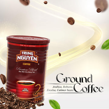 Trung Nguyen Legend Premium Blend Premium Roasted Ground Coffee - Intense Flavor And Chocolate Fragrant By Robusta & Arabica Cof