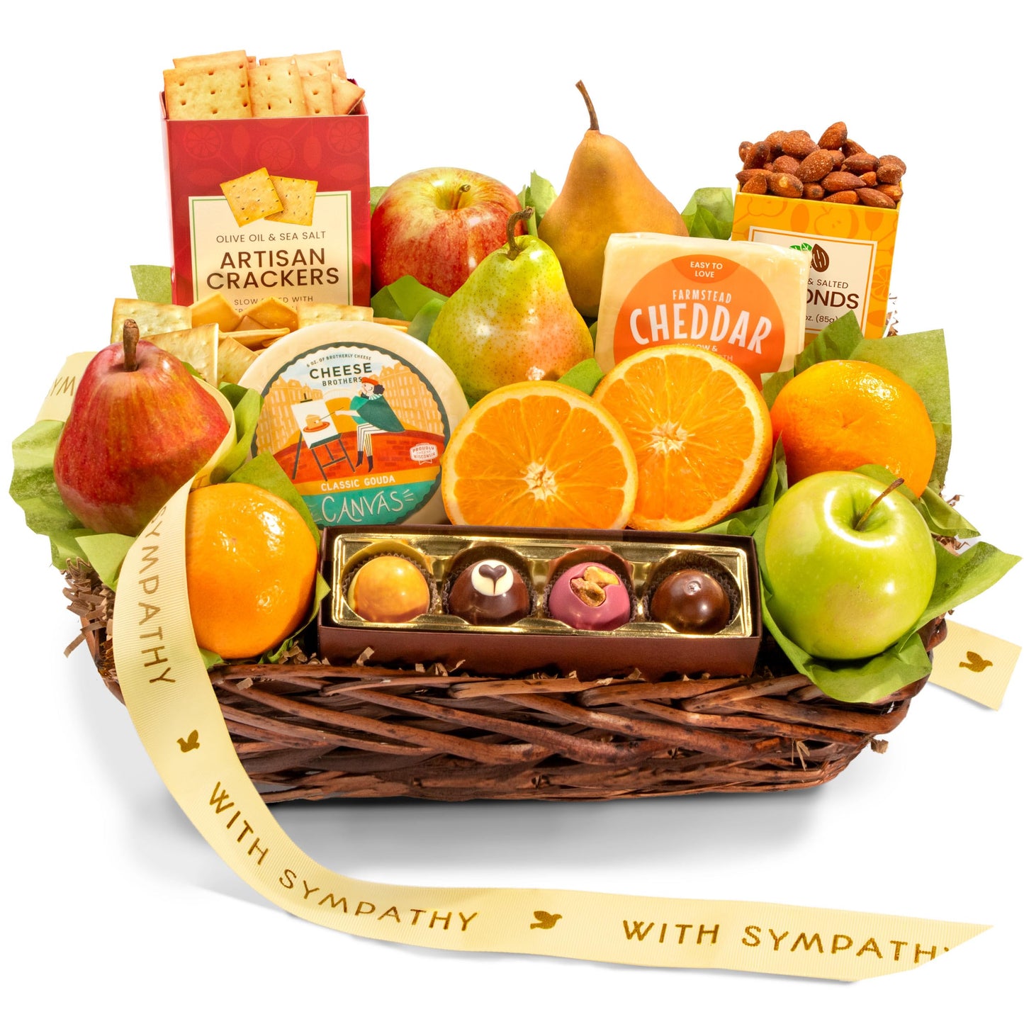 A Gift Inside Sympathy Classic Deluxe Fruit Basket