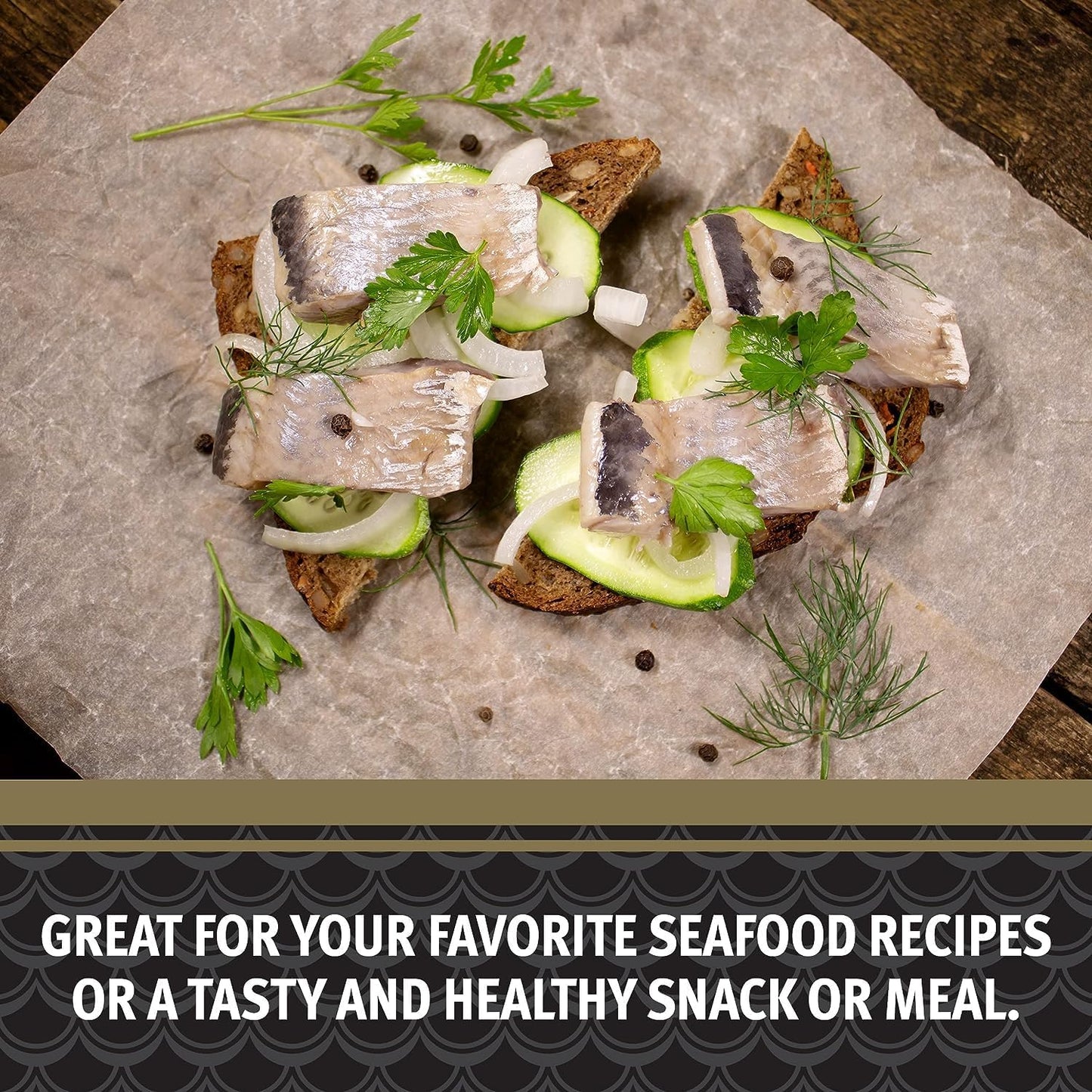 Brunswick Herring Fillets In Lemon & Cracked Pepper, 3.53 Oz Can - 15G Protein Per Serving - Gluten Free, Keto Friendly - Great