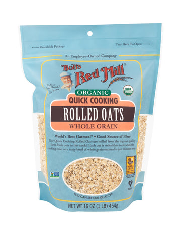 Bobs Red Mill Organic Quick cooking Rolled Oats 16 Oz