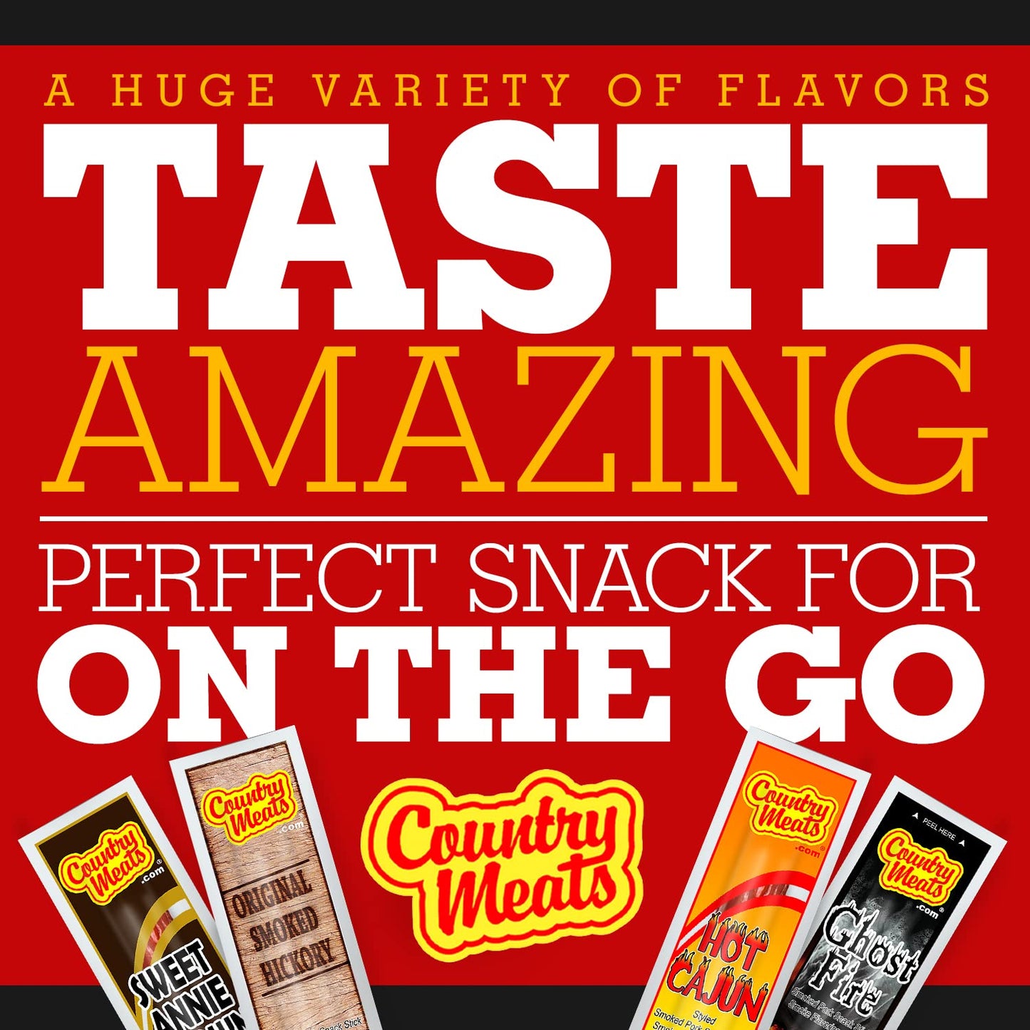 Country Meats, Meat Sticks, 0 Trans Fat, Usda Certified, Good Source Of Protein, Carb Conscious Snack (10 Meat Sticks, Pickle)