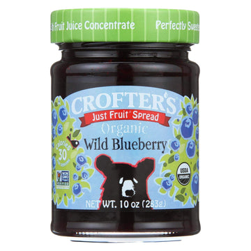 Crofters Organic Wild Blueberry Fruit Spread, 10 Ounce - 6 Per Case.
