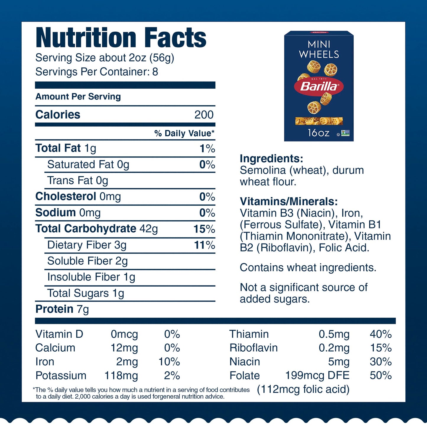 Barilla Mini Wheels Pasta, 16 Oz. Box (Pack Of 12) - Non-Gmo Pasta Made With Durum Wheat Semolina - Kosher Certified Pasta