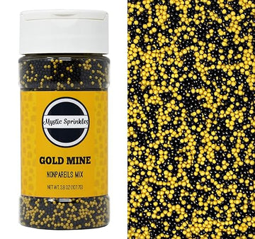 Mystic Sprinkles Nonpareil Sprinkle Mixes (Gold Mine Nonpareils Mix 3.8Oz)