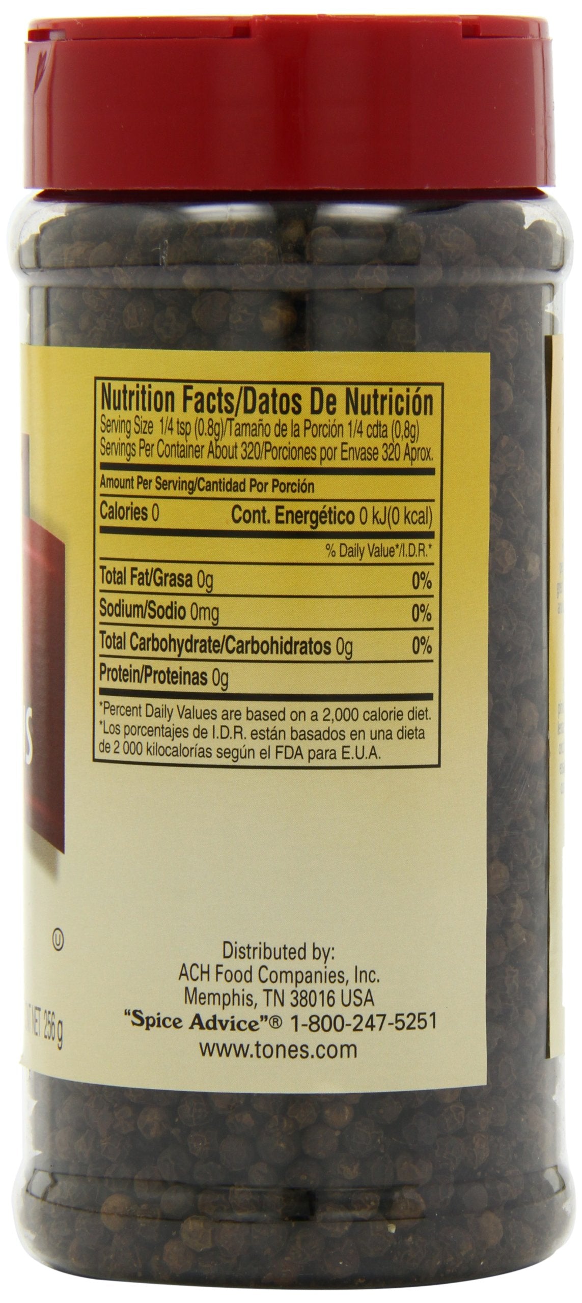 Tone'S Whole Black Peppercorns, 9 Ounce