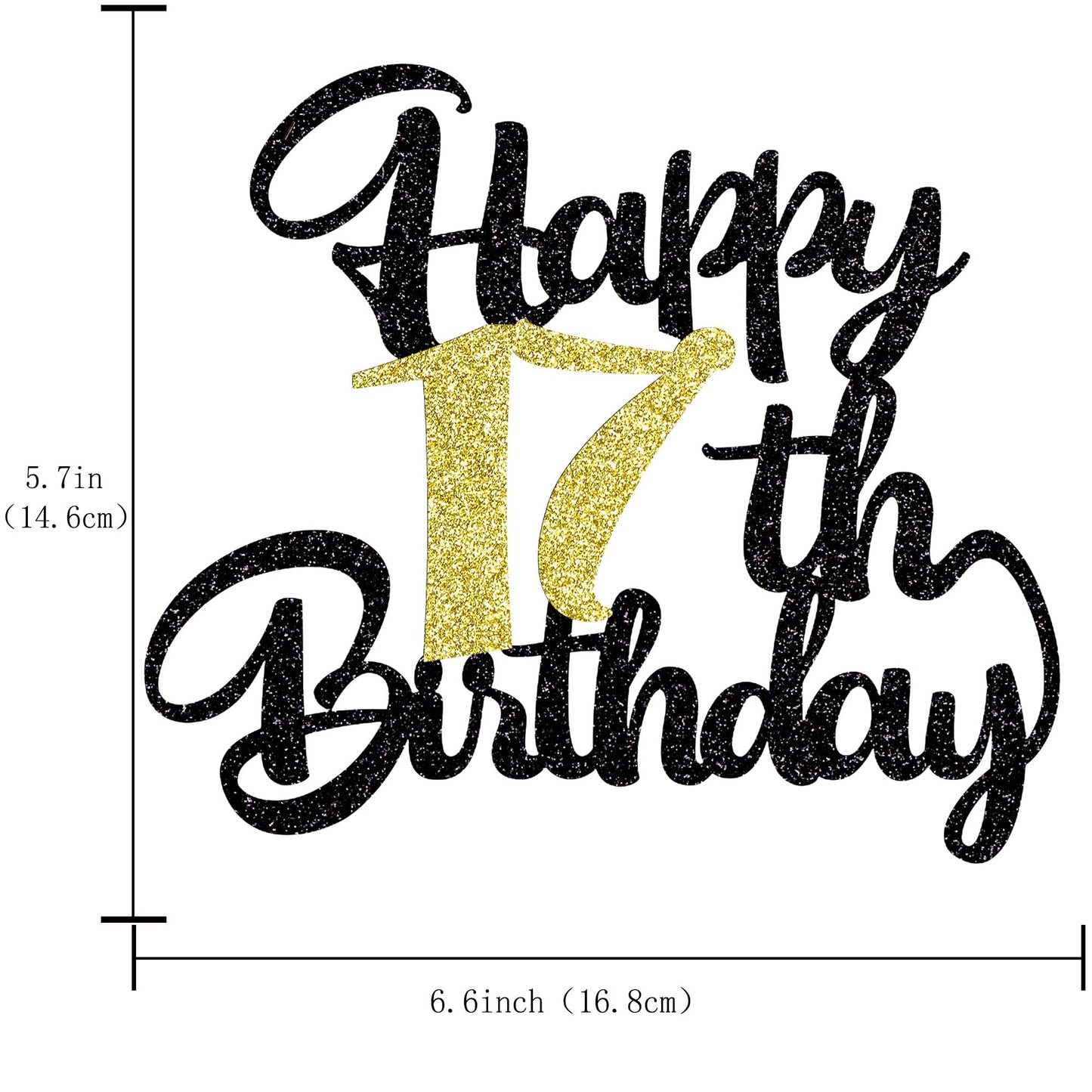 Klionjor 17Th Happy Birthday Cake Topper Happy Cake Decoration 17Th Birthday Party Decoration Gift Plugin (17) ?