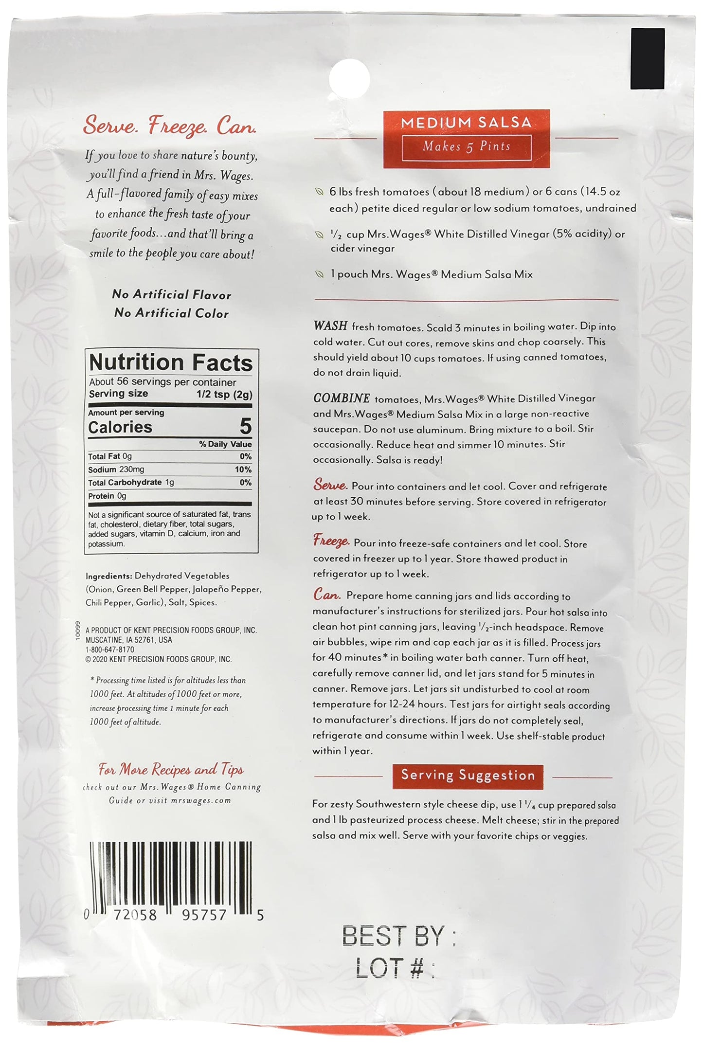 Mrs. Wages Salsa Tomato Mix - 4 Oz