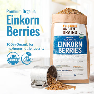 Organic Einkorn Berries (Farro Piccolo) (15 pounds)
