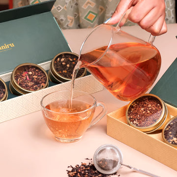 Teaniru, Gourmet Tea Collection - Pack Of 100 | 6 Flavored Loose Leaf Tea Set | Gourmet Tea Gift Sets | Corporate Gifting & Bulk