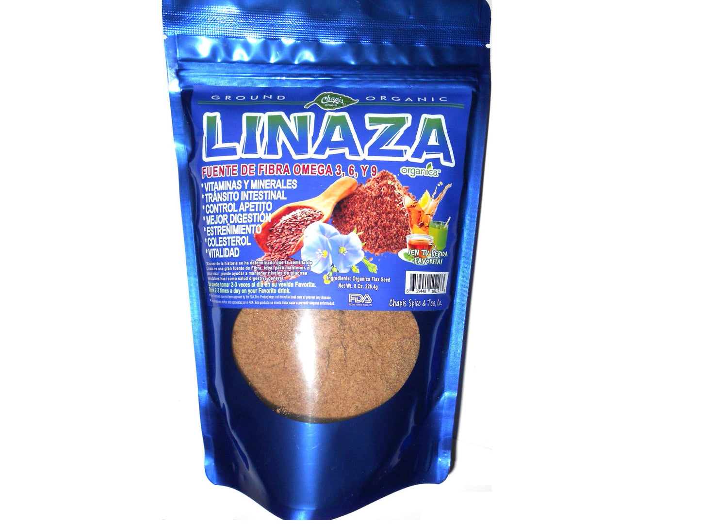 Linaza Molida Organica/Organic Flax Seeds Powder Nt Wt 8Oz (226G)