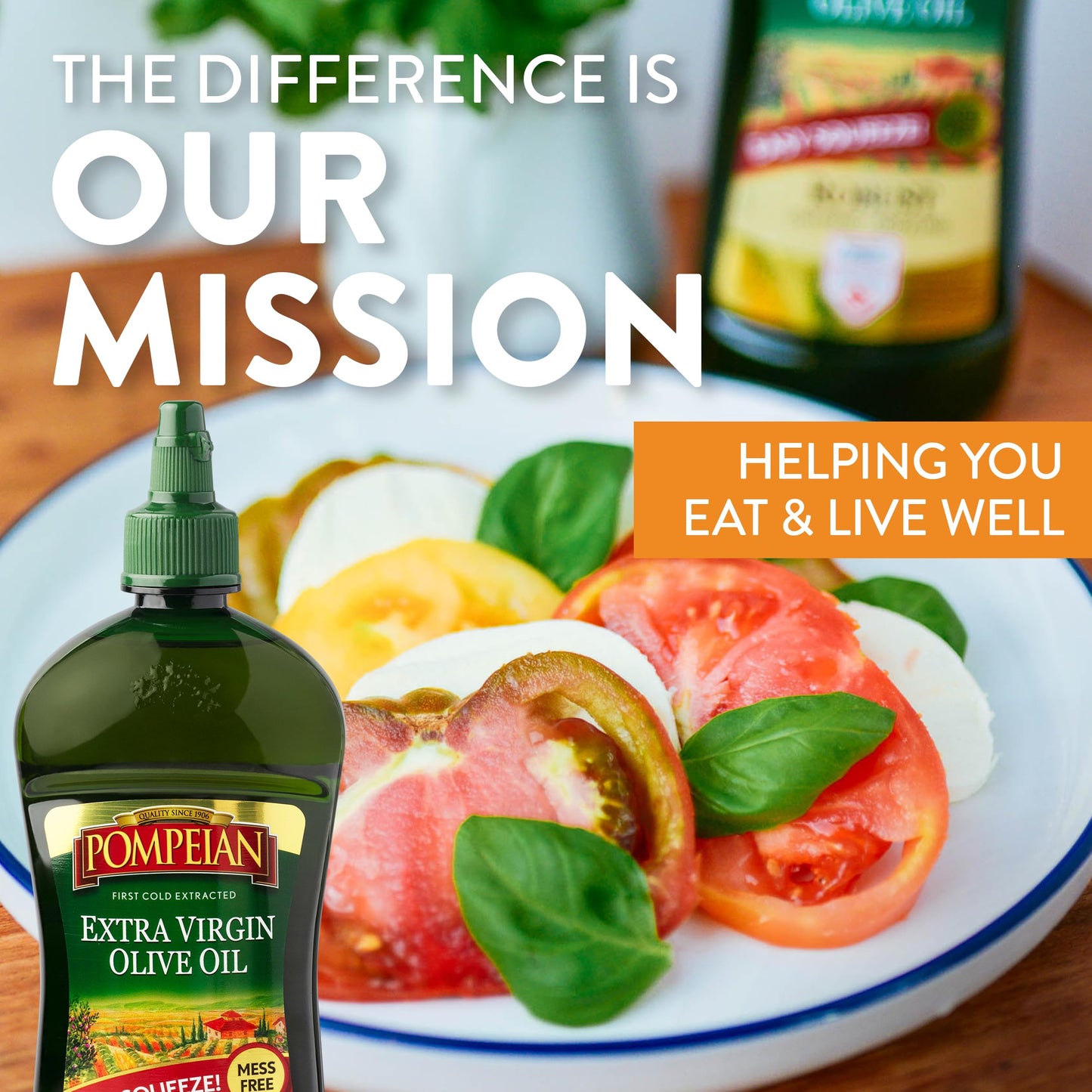Pompeian Easy Squeeze, Robust Extra Virgin Olive Oil, First Cold Pressed, Full-Bodied Flavor, Mess Free, Perfect For Salad Dress