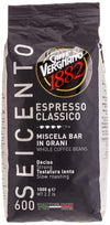 Caffe Vergnano Espresso Roast ''Classico 600 Blend'' Whole Bean Coffee | 2.2 Lb Bag (1 Kilo) | Imported From Italy