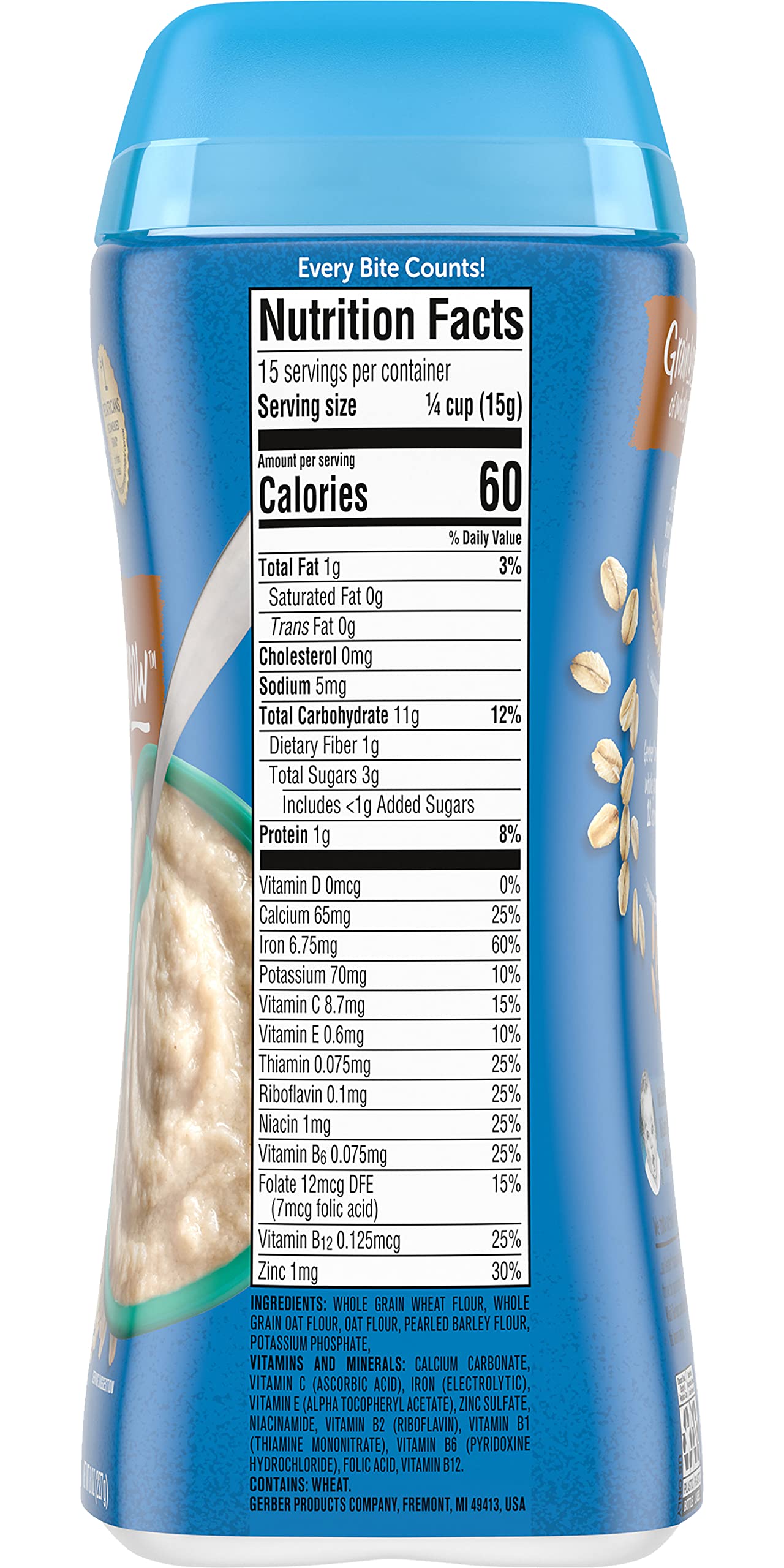 Gerber 2Nd Foods Baby Cereal, Multigrain, 8 Oz (Pack Of 3)