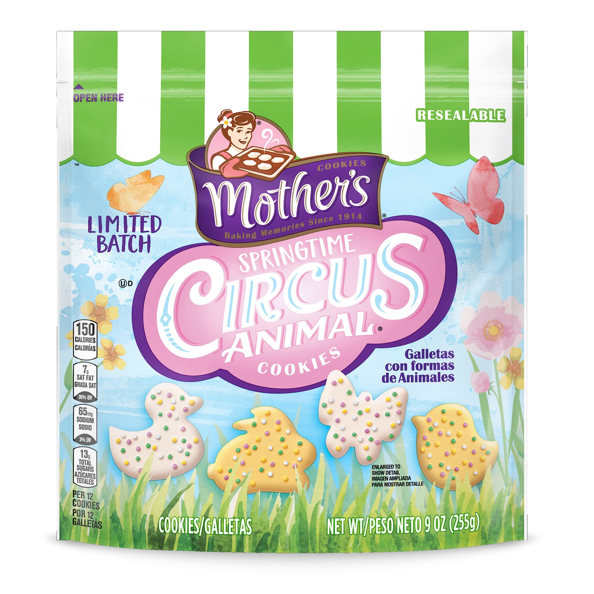 Mothers Spring Time Circus Animal Cookies, 9 Ounce