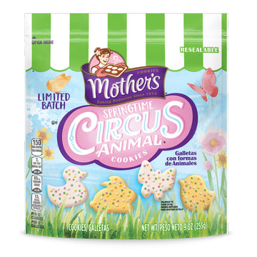 Mothers Spring Time Circus Animal Cookies, 9 Ounce