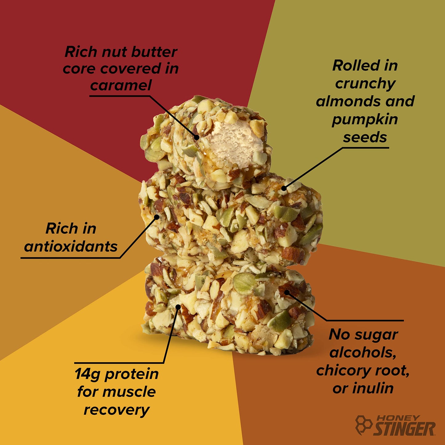 Honey Stinger Nut + Seed Bar | Almond Pumpkin Seed | Protein Packed Food for Exercise, Endurance, Performance and Recovery | Spo