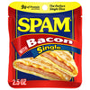 SPAM Single Bacon 2.5oz Individual Pouch (Pack of 12) Fully Cooked Pork and Ham 9g of Protein 0g Trans Fat Low Carb Keto-Friendly Gluten Free Easy Open Pouch Perfect for Sandwiches & Breakfast