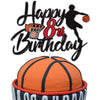 LINGBOOM Basketball Cake Topper 8th Birthday Decoration Black C-8th Model for Boys Kids